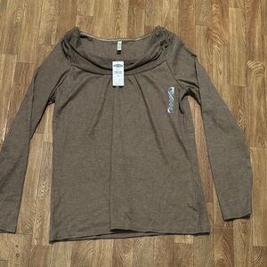 Old Navy Gray Long Sleeve Blouse (B5)